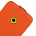 Nokia Lumia 520 - Genuine Leather Up Down Flip Protective Phone Cover Case - Orange
